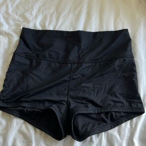 Women’s black swim shorts